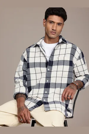 Roadster The Life Co. Opaque Checked Relaxed Fit Casual Shirt