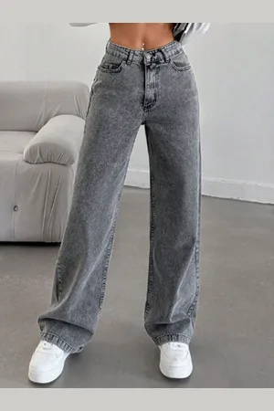 BAESD Women Comfort Wide Leg Light Fade Stretchable Jeans