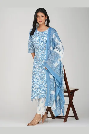 Charitra Women Ethnic Motifs Printed Regular Kurta with Trousers & With Dupatta