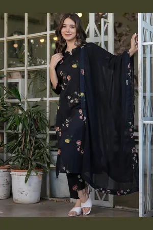 Ethnic Yard Women Floral Printed Regular Kurta with Pyjamas & With Dupatta