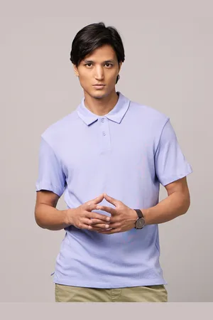 Celio Men Blue Polo Collar T-shirt