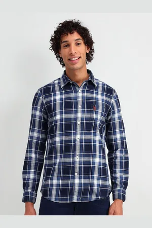 Ralph Lauren Men Manhattan Spread Collar Checked Cotton Slim Fit Casual Shirt