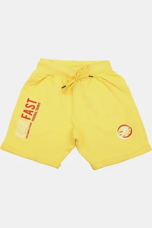 V-Mart Boys Typography Printed Mid Rise Cotton Shorts