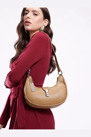 French Connection Textured Half Moon Hobo Bag