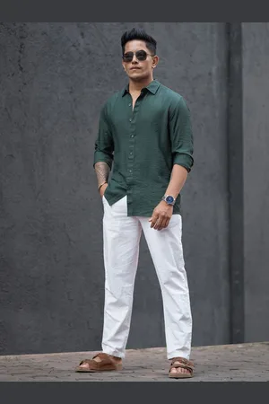 Powerlook Men Faded Opaque Casual Shirt