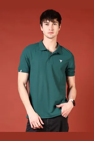 V-Mart Men Polo Collar Extended Sleeves Pockets T-shirt