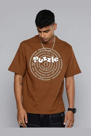 Moda Rapido Men Typography Printed Round Neck Cotton Relaxed Fit T-shirt