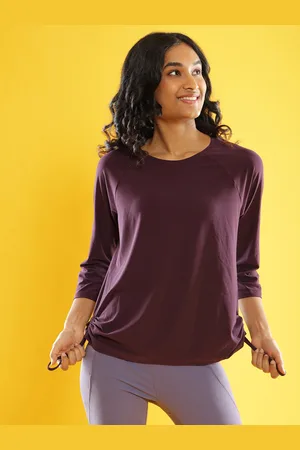 BlissClub Breezy Ruched Breezeflo Sweat- Wicking Sports Top
