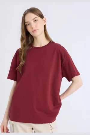 DeFacto Women Drop-Shoulder Sleeves Cut Outs T-shirt
