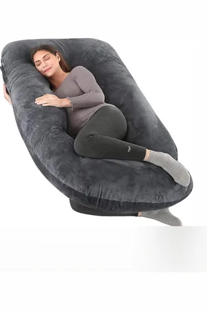 Pum Pum Black Fibre Filled Faux Velvet Ultra Soft Maternity Pillow