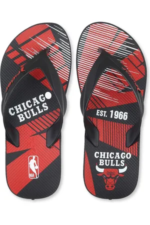 Rider Men Black & Red Printed Thong Flip-Flops