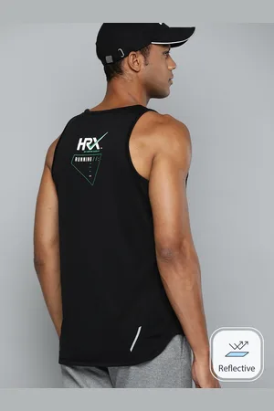 HRX Brand Logo Print Running Tank T-shirt