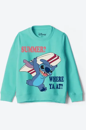 YK Unisex Kids Graphic Printed Round Neck Cotton Pullover Sweatshirt