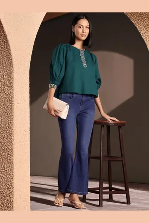 all about you Puffy Sleeves Cotton Linen Top