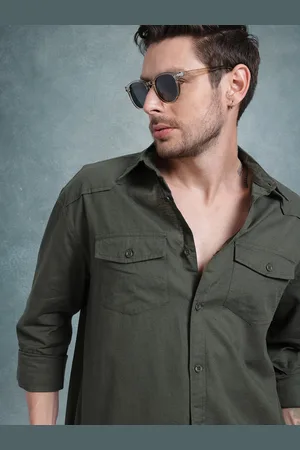 Roadster The Life Co. Men Cotton-Linen Relaxed Fit Casual Shirt