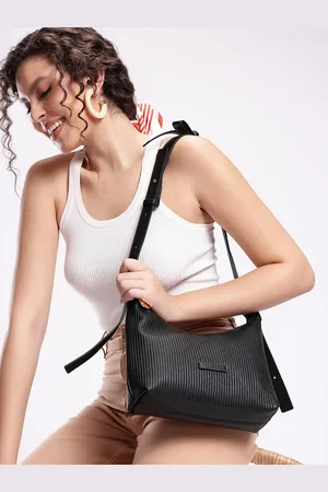 Mast & Harbour Structured Shoulder Bag with Bow Detail