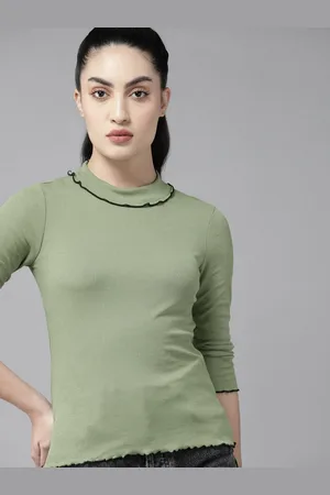 Roadster The Lifestyle Co. Round Neck Lettuce Edge Top