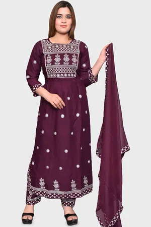 Moda Rapido Women Ethnic Motifs Embroidered Regular Thread Work Kurta with Trousers & With Dupatta