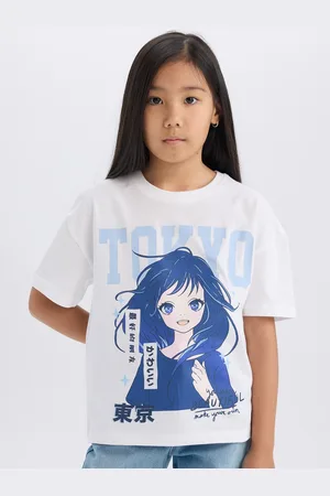 DeFacto Girls Printed Extended Sleeves T-shirt