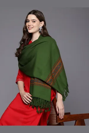 Cayman Geometric Woven Design Woollen Shawl
