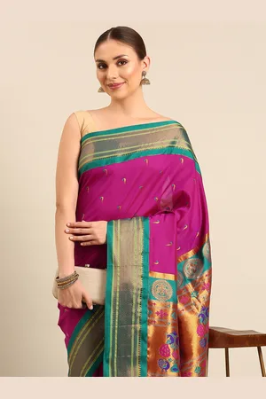 Varkala Silk Sarees Ethnic Motifs Zari Paithani Saree