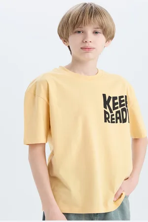 DeFacto Boys Typography Applique T-shirt