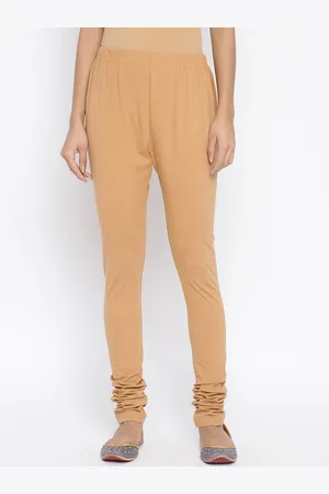 Fabindia Women Beige Cotton Churidar