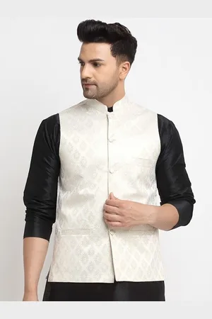 Kaifoo Woven Design Nehru Jacket