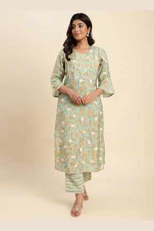 DIVASTRI Women Floral Printed Regular Kurta with Trousers