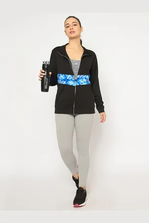 Clovia Women Tie and Dye Lightweight Longline Yoga Sporty Jacket
