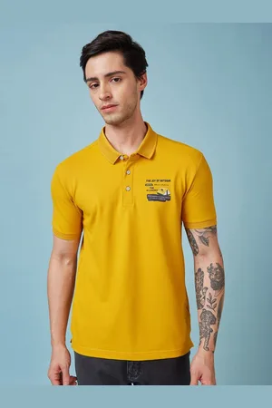 Status Quo Men Typography Printed Polo Collar Regular Fit T-shirt