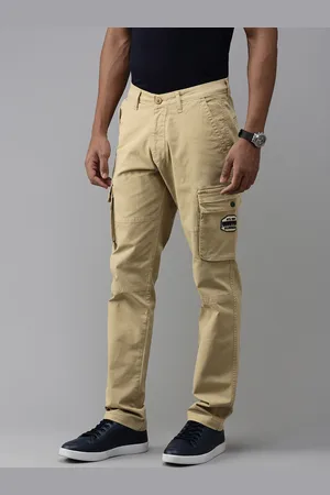 SPYKAR Men Solid Loose Fit Cargos Trousers