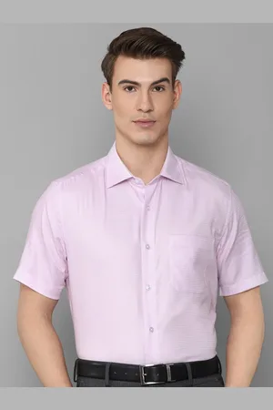 Louis Philippe Men Purple Multi Stripes Pure Cotton Formal Shirt