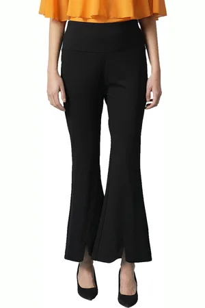 Gipsy Women Black Solid Boot Cut Treggings