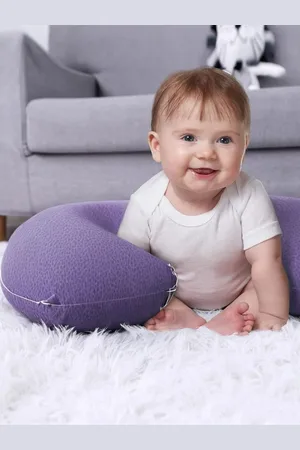 Pum Pum Purple Fibre Filled Faux Velvet Ultra Soft Baby Pillow