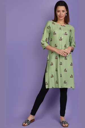 V-Mart Ethnic Motifs Printed Round Neck Straight Kurta