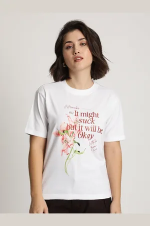 IVOC Women Typography Printed T-shirt