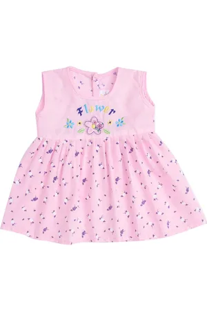 Babywish Girl Cotton Floral Printed Fit & Flare Dress