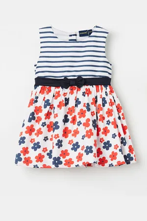 Lifestyle Infants Floral Printed Sleeveless Cotton Fit & Flare Dress