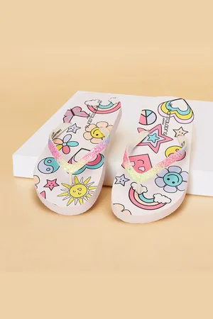 Pantaloons Girls Printed Thong Flip-Flops