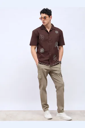 Styli Men Cargo Slim Fit Cotton Stretch Chinos