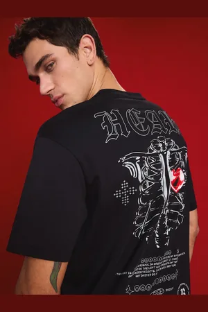 DeFacto Men Printed V-Neck Pockets T-shirt