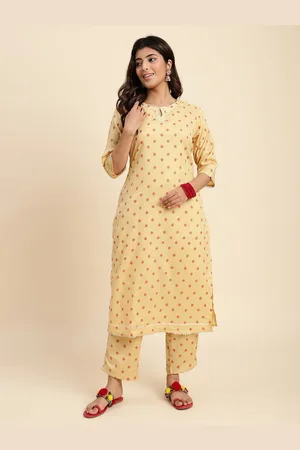 DIVASTRI Women Floral Printed Regular Kurta with Trousers