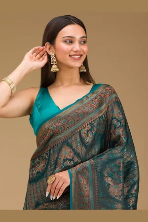 Koskii Women Stonework Art Silk Saree