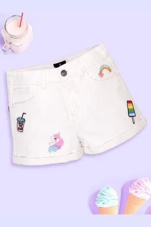 KiddoPanti Girls Denim Denim Shorts