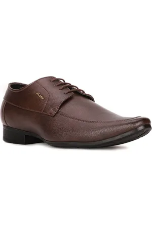 Bata Men Brown Solid Formal Derbys