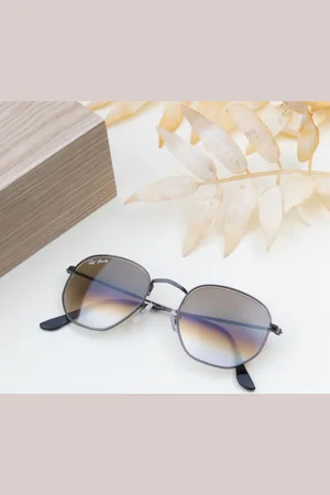 Ted Smith Unisex Brown Lens & Gunmetal-Toned Other UV Protected Lens Sunglasses