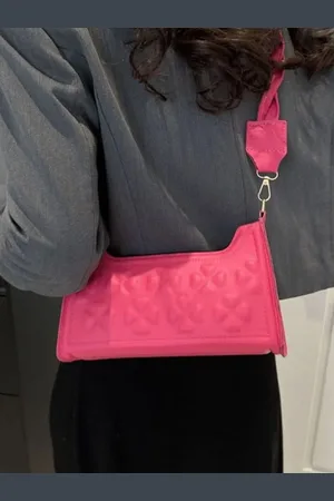 Stylecast Checked Structured Sling Bag with Bow Detail