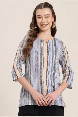 HERE&NOW Geometric Printed A-Line Kurti