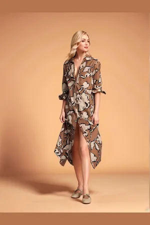 DressBerry Women Floral Print Below-Knee Dress